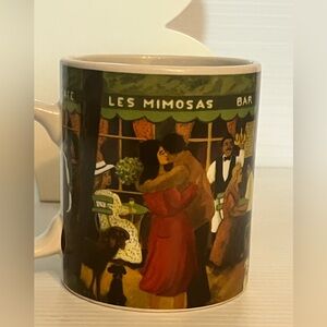California Pantry Classic Ceramics Cafe 2002 Mug Italian  Les Mimosas Italy 16oz